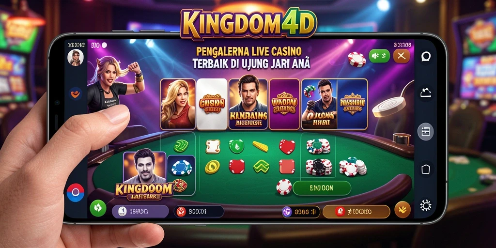 Tampilan menarik dari gameplay Live Casino KINGDOM4D yang mendebarkan.