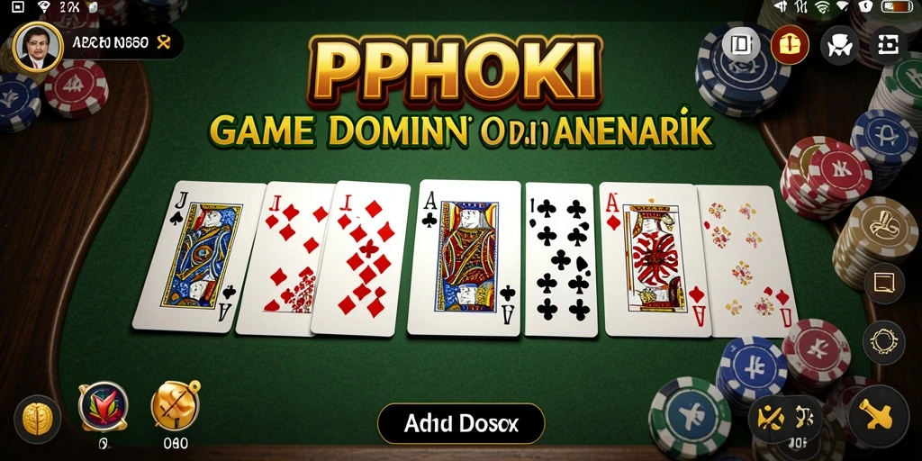 Tangkapan layar gameplay PPHOKI dengan aksi seru bermain Domino.