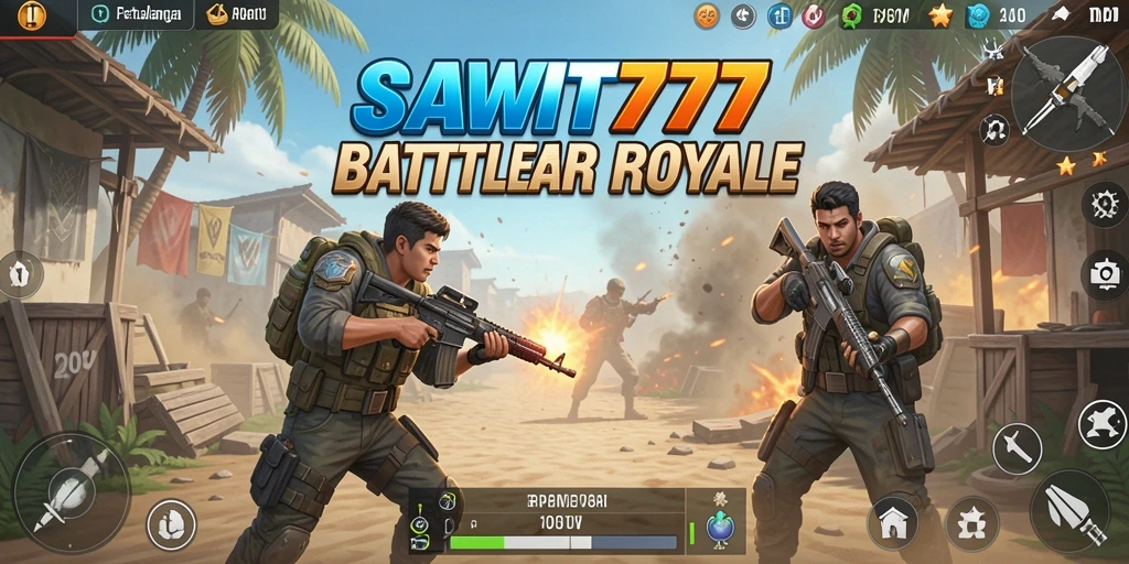 Gameplay seru dalam pertempuran Battle Royale di SAWIT777.